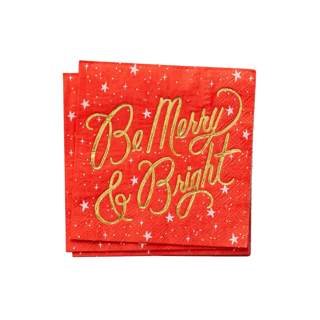 Be Merry And Bright Cocktail Napkins