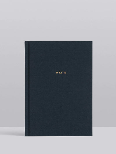 WRITE. LINED JOURNAL. BLUE